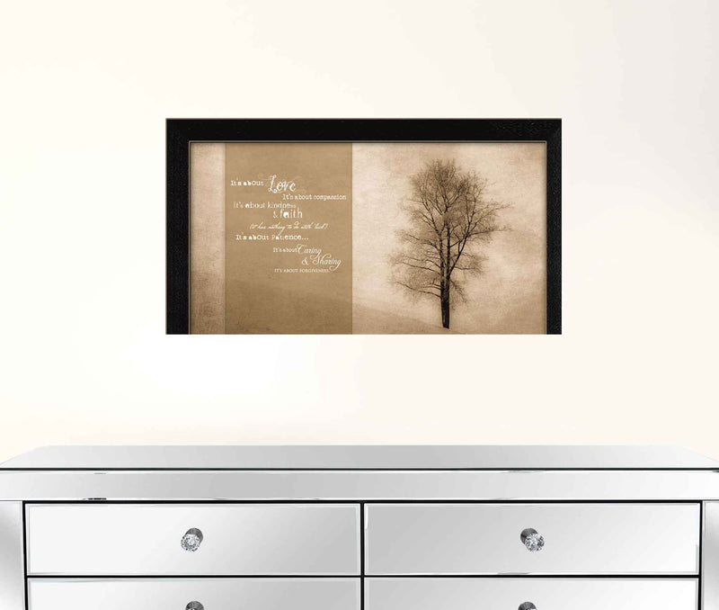 Its About Love 2 Black Framed Print Wall Art