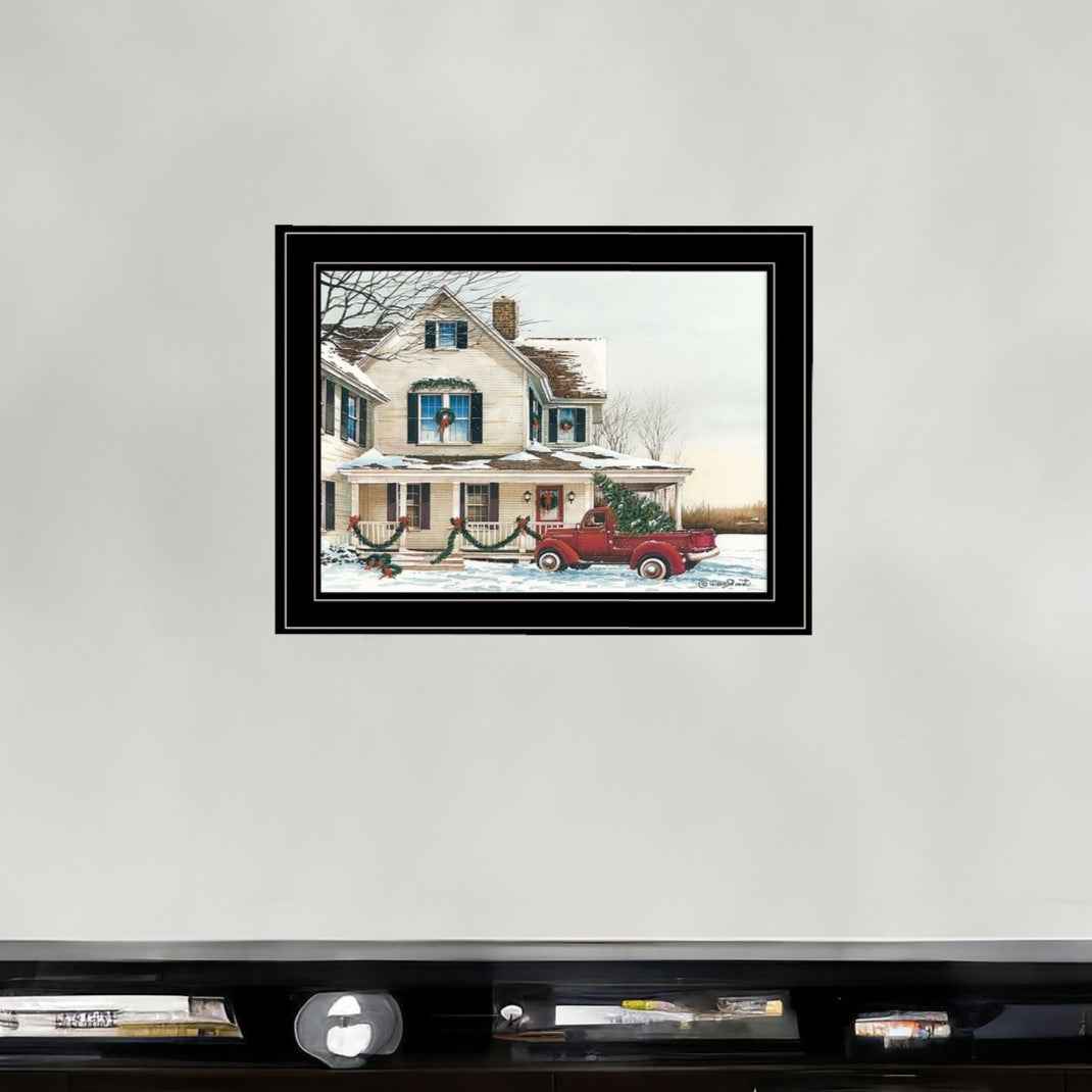 Preparing for Christmas 2 Black Framed Print Wall Art