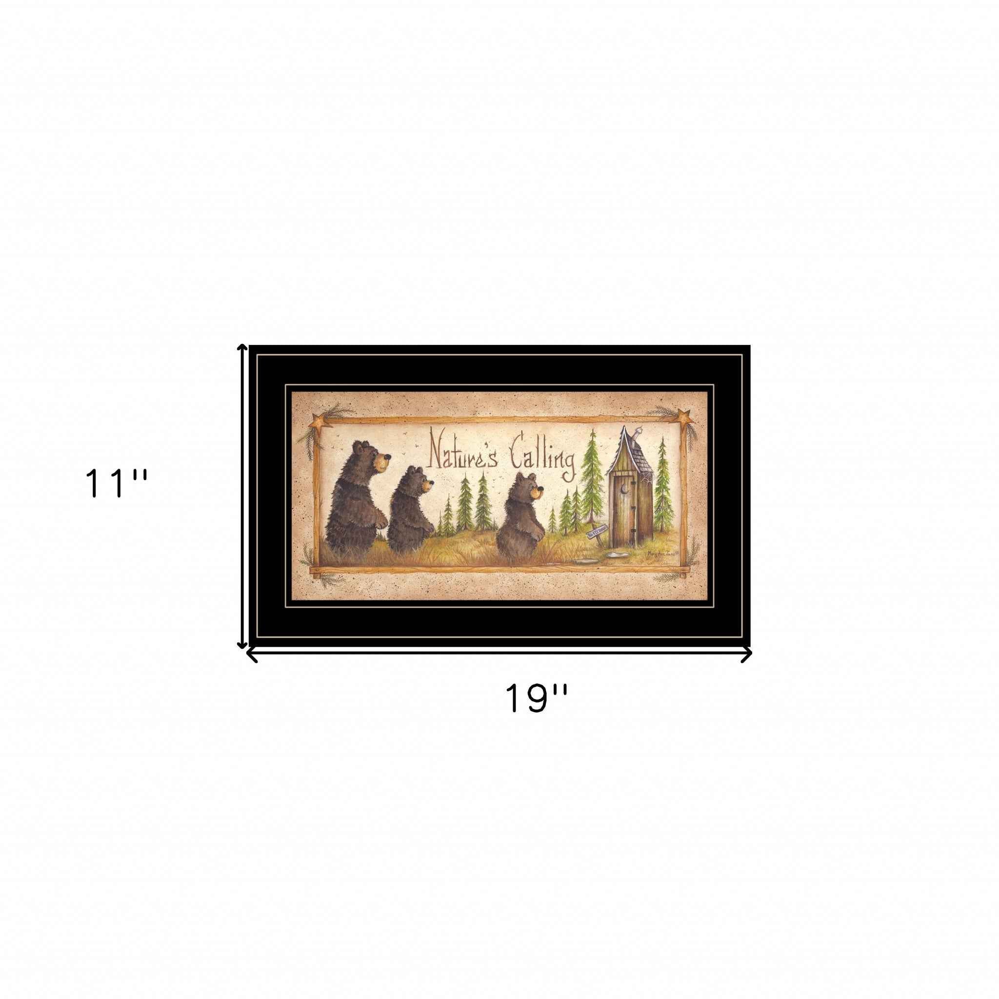 Natures Calling 3 Black Framed Print Wall Art