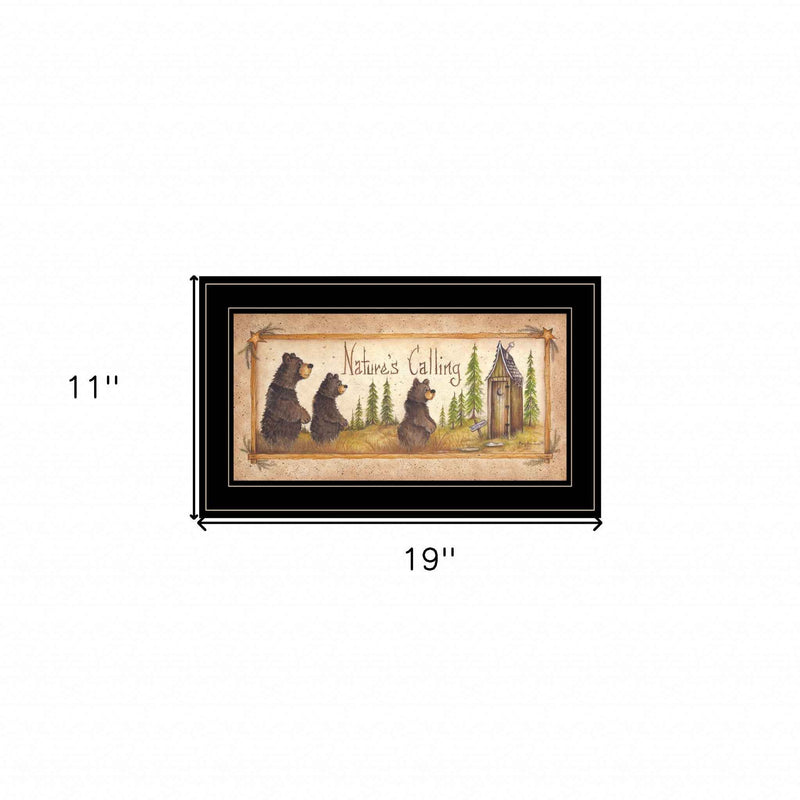 Natures Calling 3 Black Framed Print Wall Art