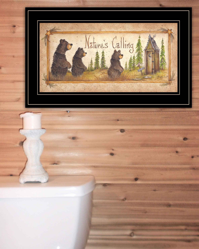 Natures Calling 3 Black Framed Print Wall Art