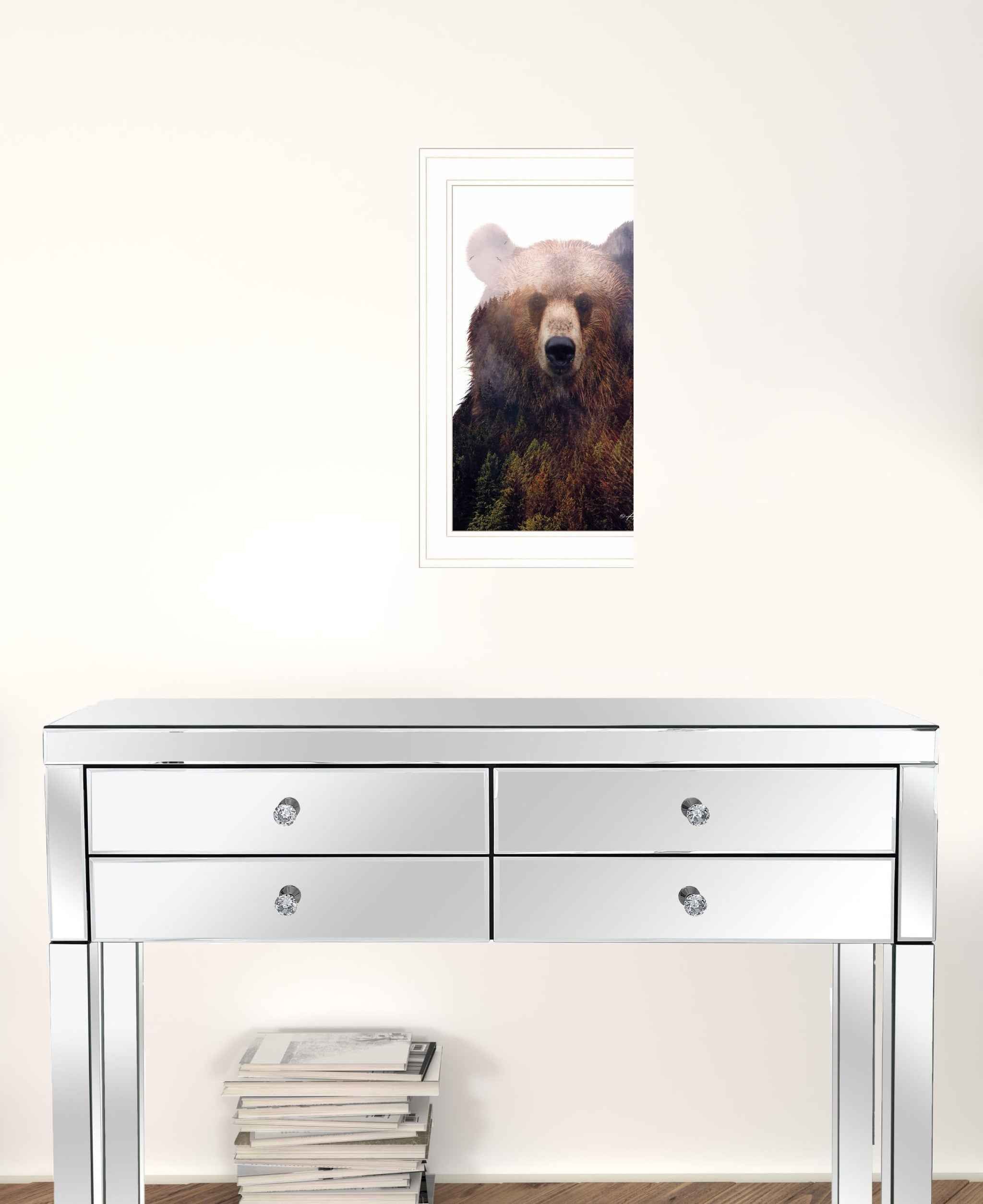 King Of The Forest 3 White Framed Print Wall Art