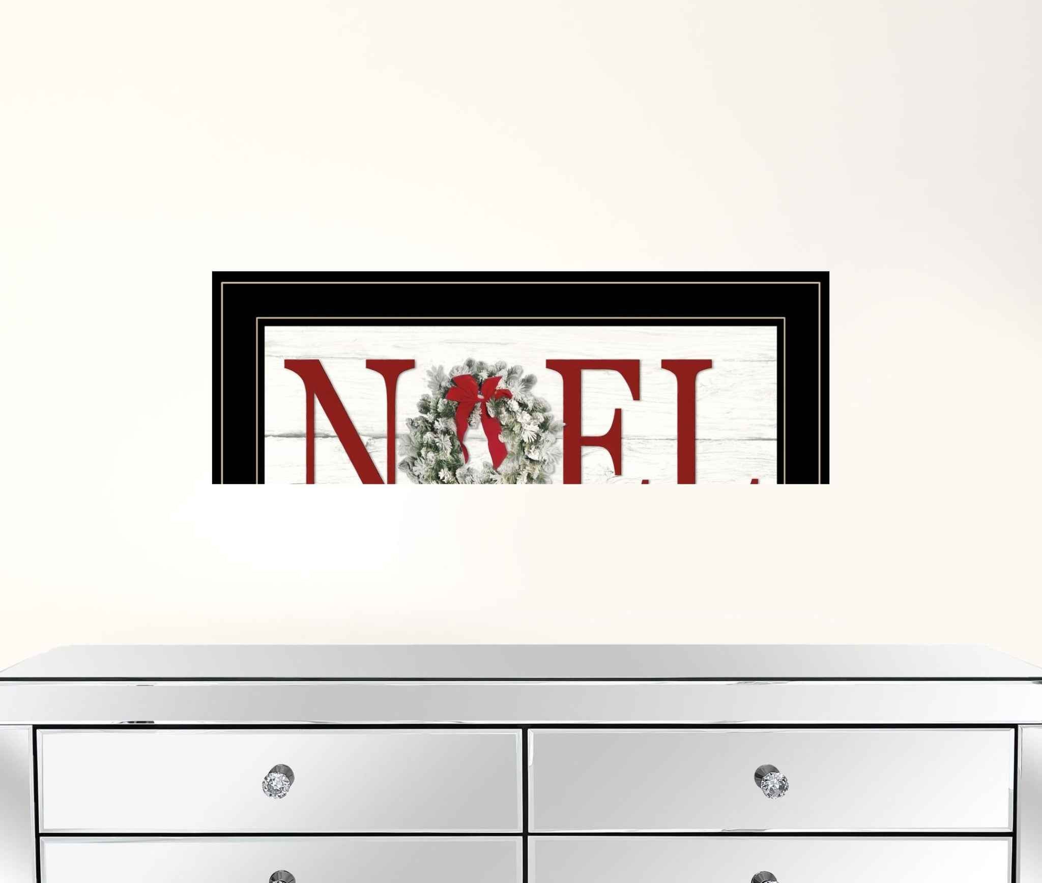 Christmas Noel 2 Black Framed Print Wall Art