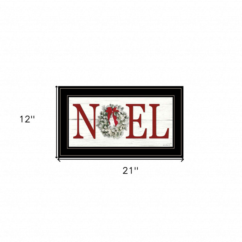 Christmas Noel 2 Black Framed Print Wall Art