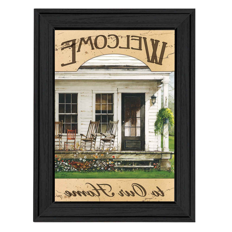 Welcome To Our Home 1 Black Framed Print Wall Art