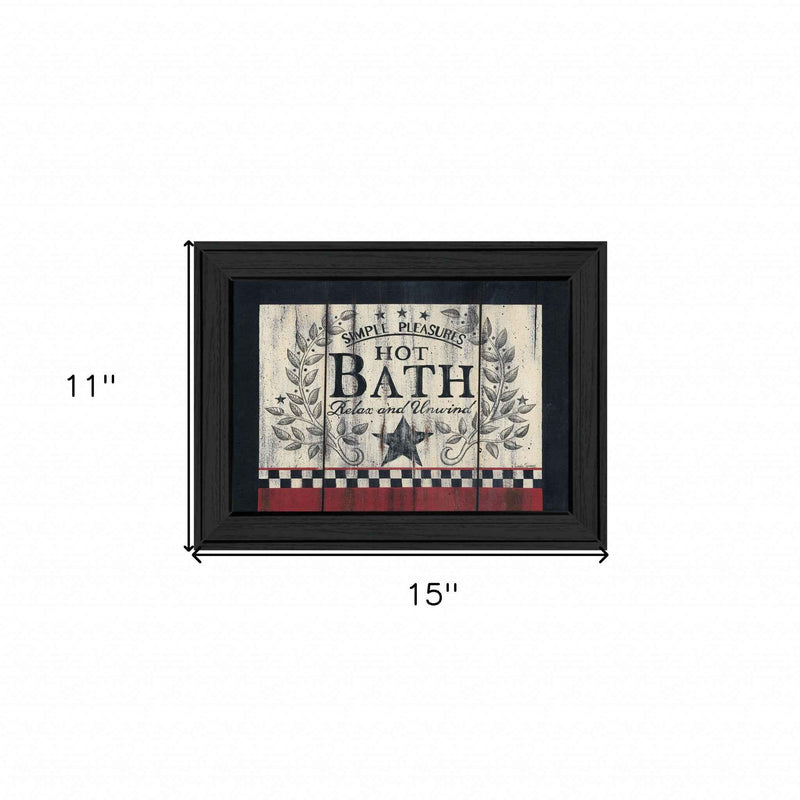 Hot Bath 2 Black Framed Print Wall Art