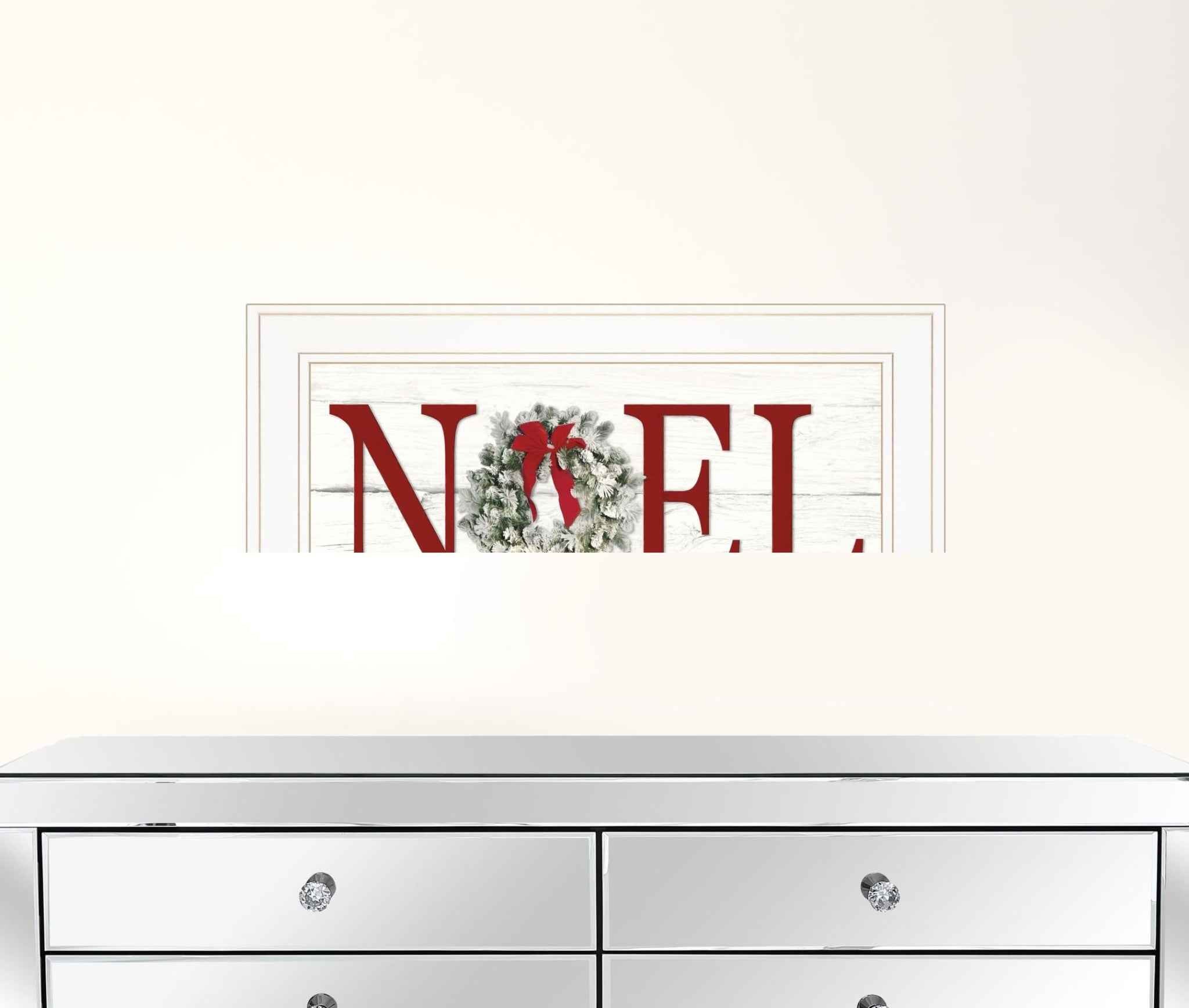 Christmas Noel 1 White Framed Print Wall Art