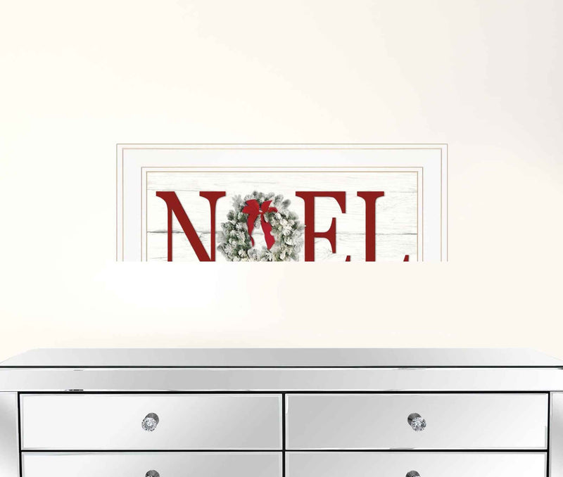 Christmas Noel 1 White Framed Print Wall Art