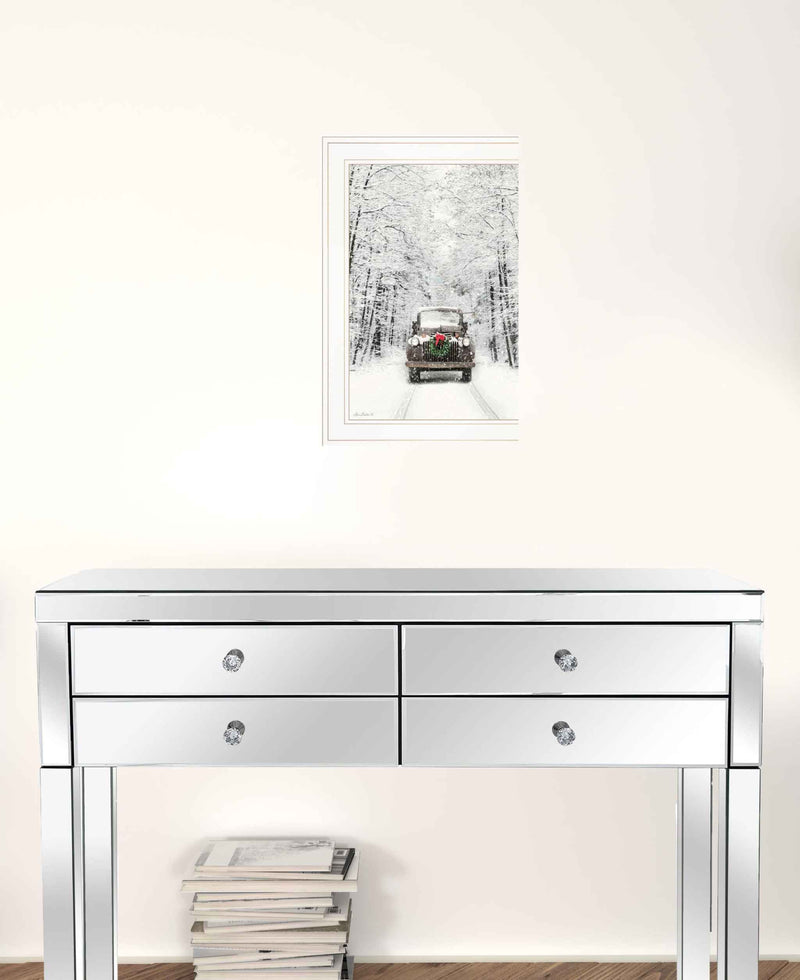 Antique Christmas 1 White Framed Print Wall Art