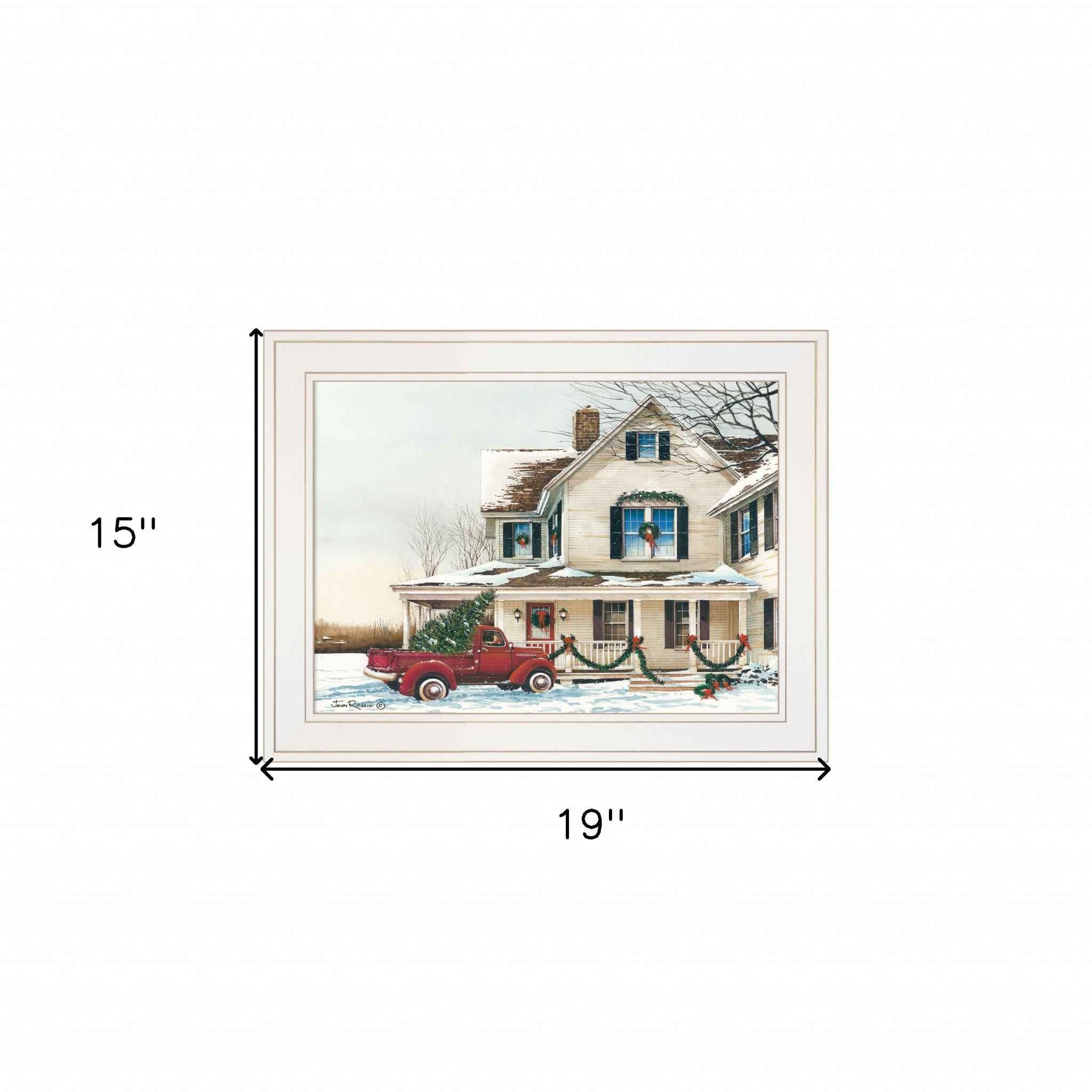Preparing For Christmas 1 White Framed Print Wall Art