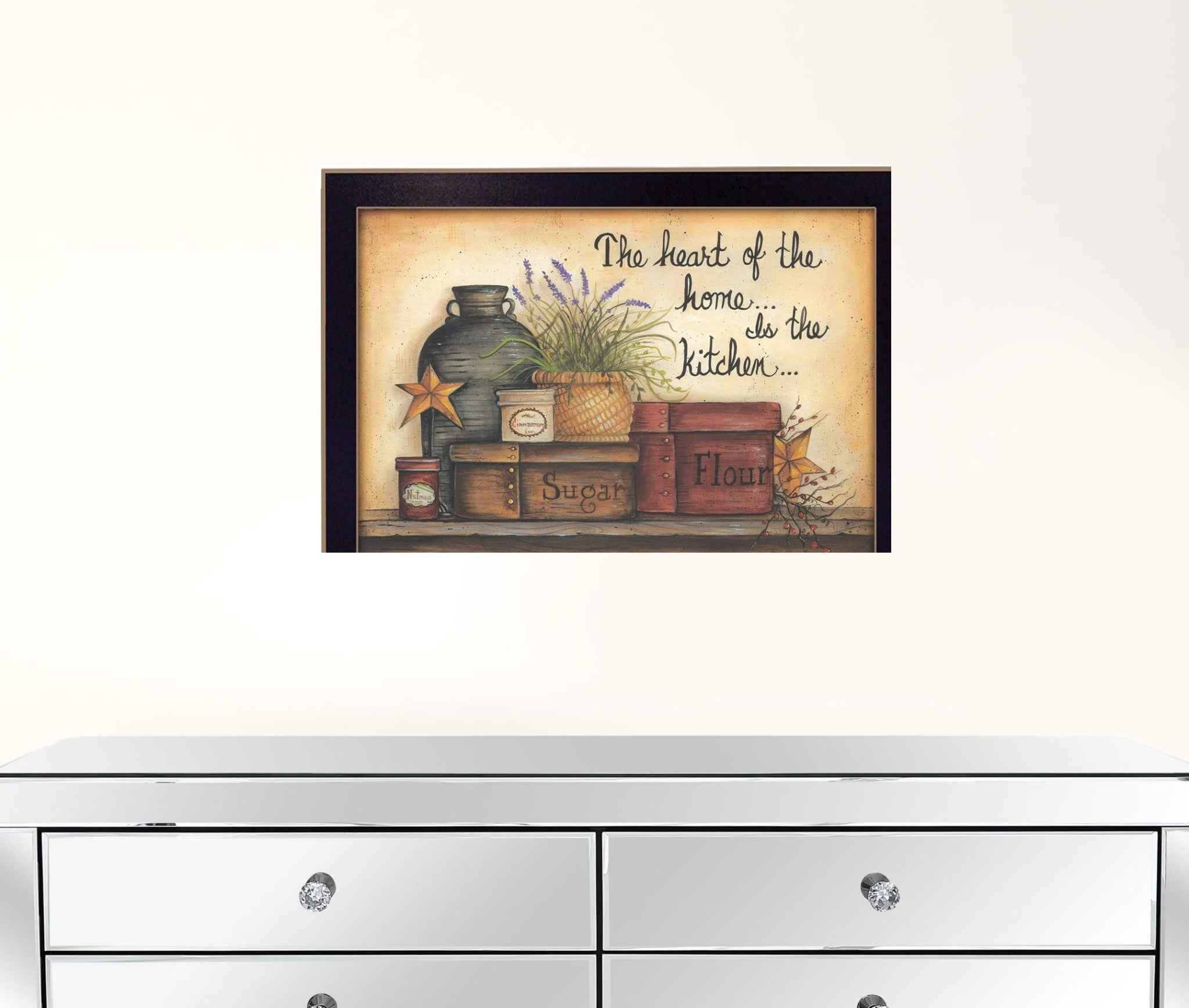 Heart Of The Home 4 Black Framed Print Kitchen Wall Art