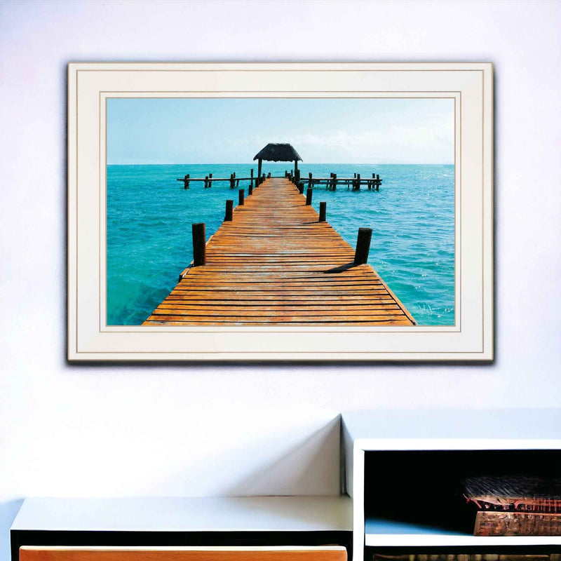 Pier White Framed Print Wall Art