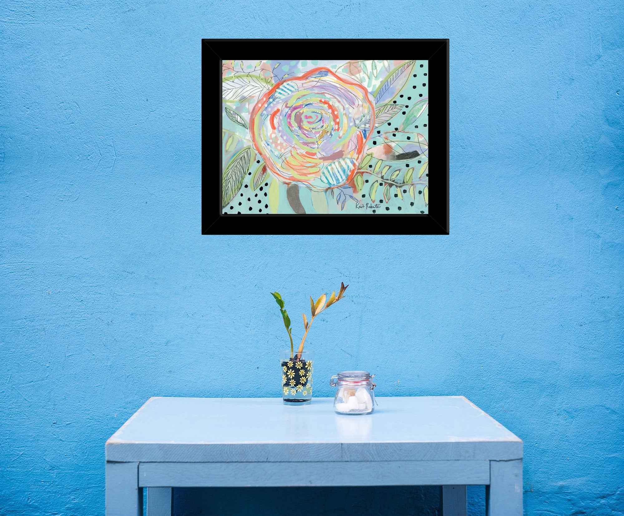 Bloom For Yourself 4 Black Framed Print Wall Art