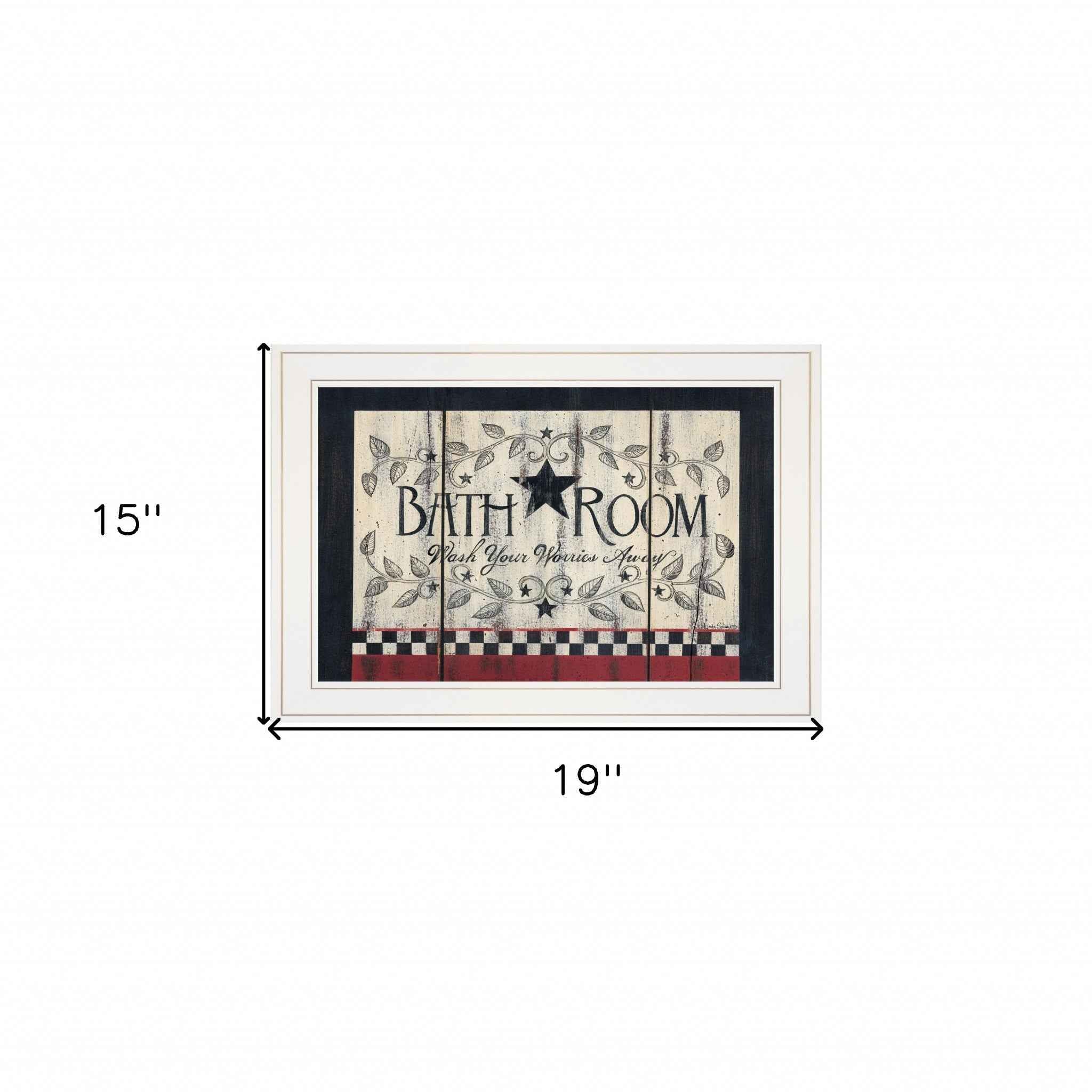 Bathroom White Framed Print Wall Art - GreatEagleInc