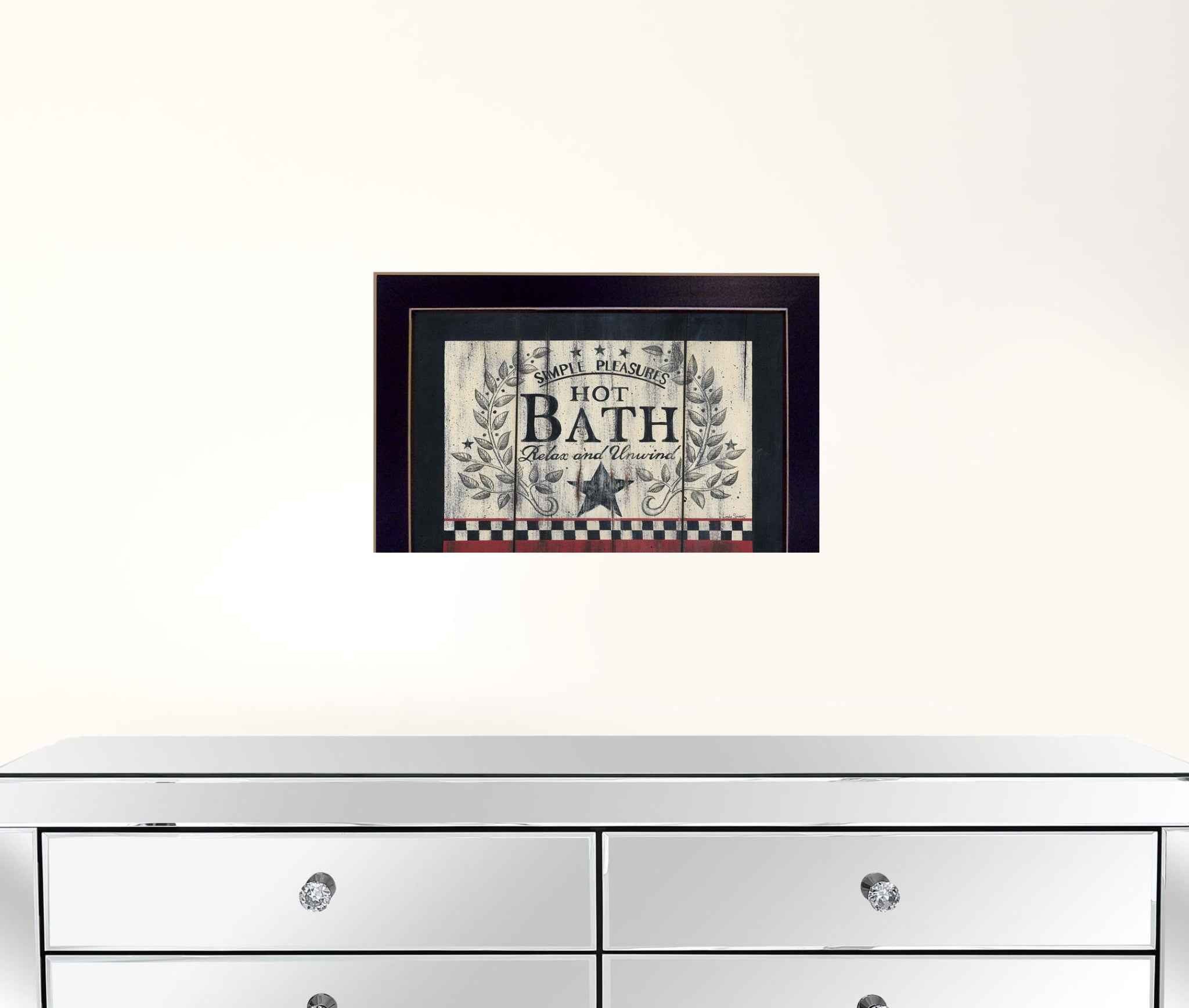 Hot Bath 3 Black Framed Print Wall Art