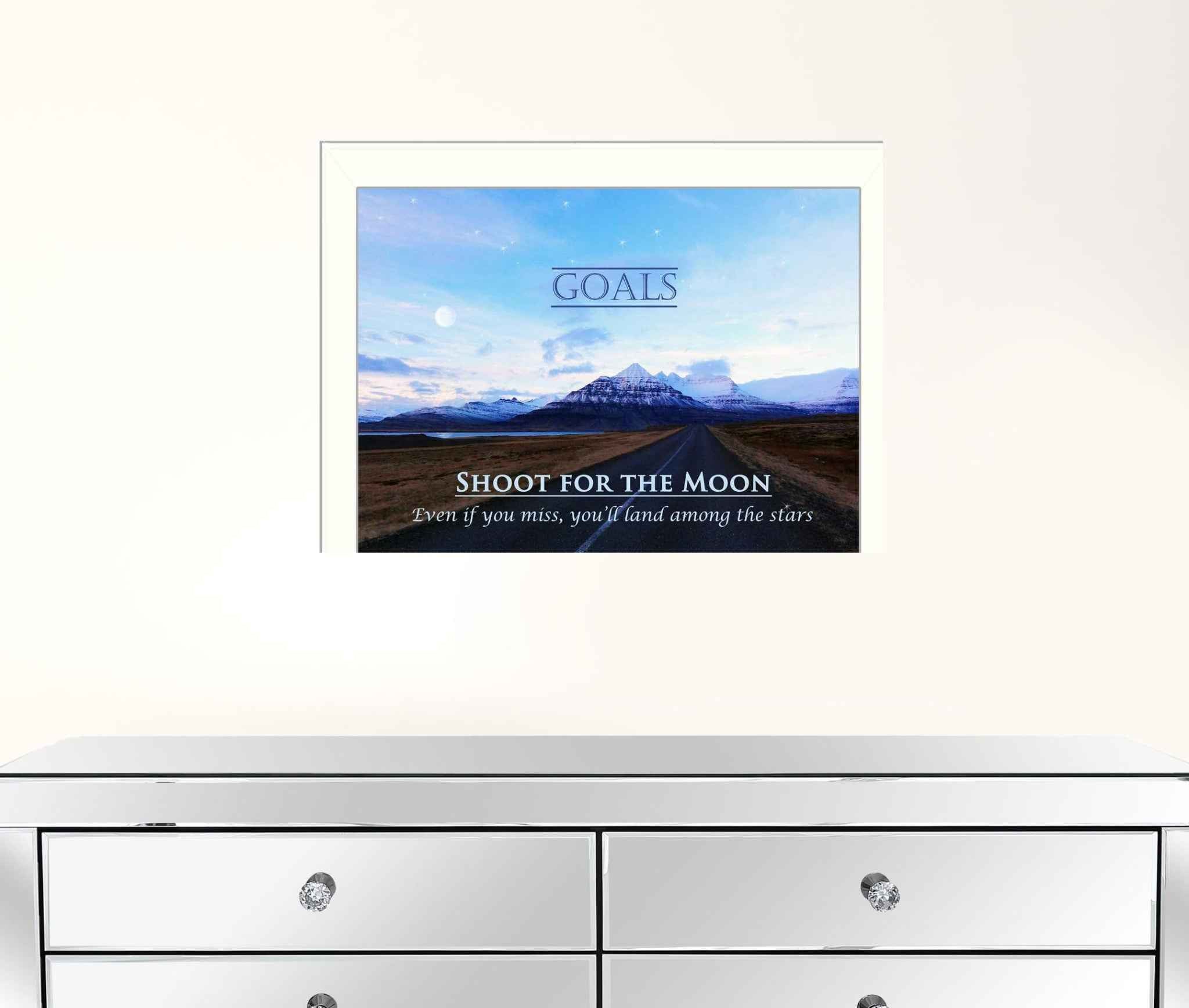 Goals 4 White Framed Print Wall Art