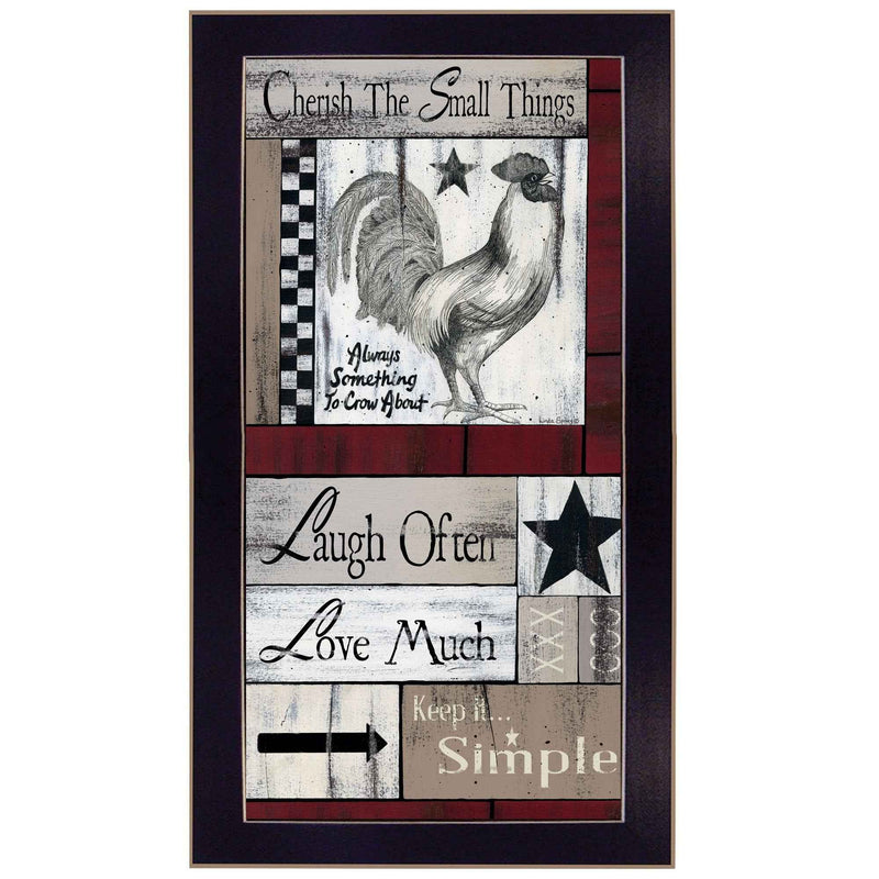Cherish The Small Things 2 Black Framed Print Wall Art