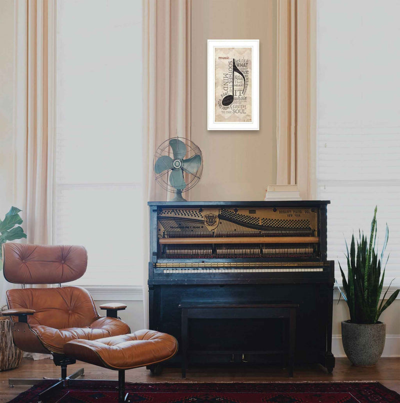 Music 4 White Framed Print Wall Art