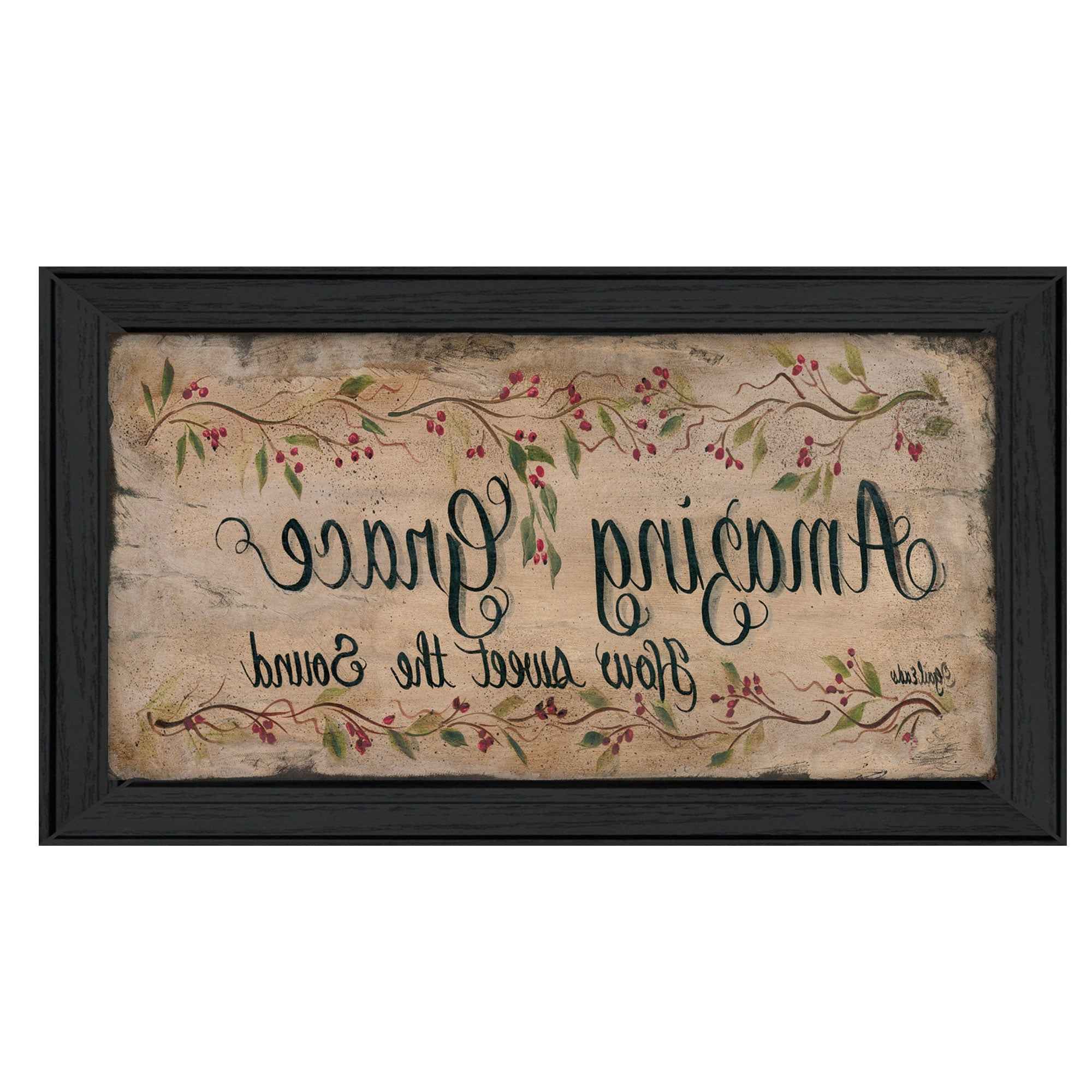 Amazing Grace 2 Black Framed Print Wall Art