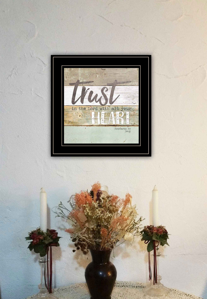 Trust In The Lord 2 Black Framed Print Wall Art