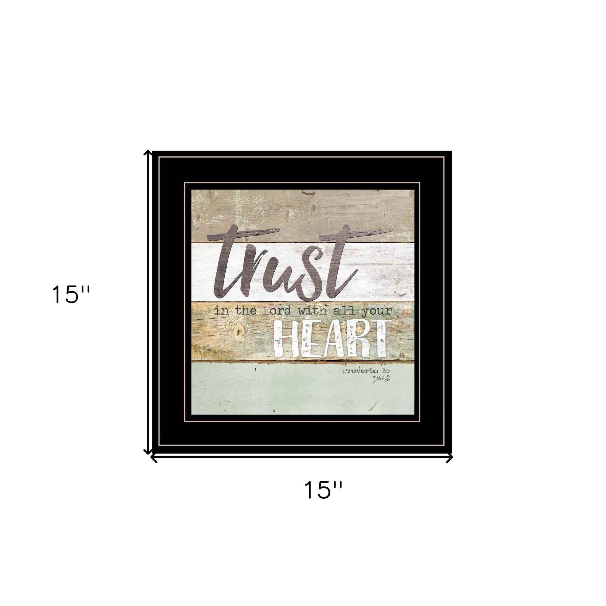 Trust In The Lord 2 Black Framed Print Wall Art