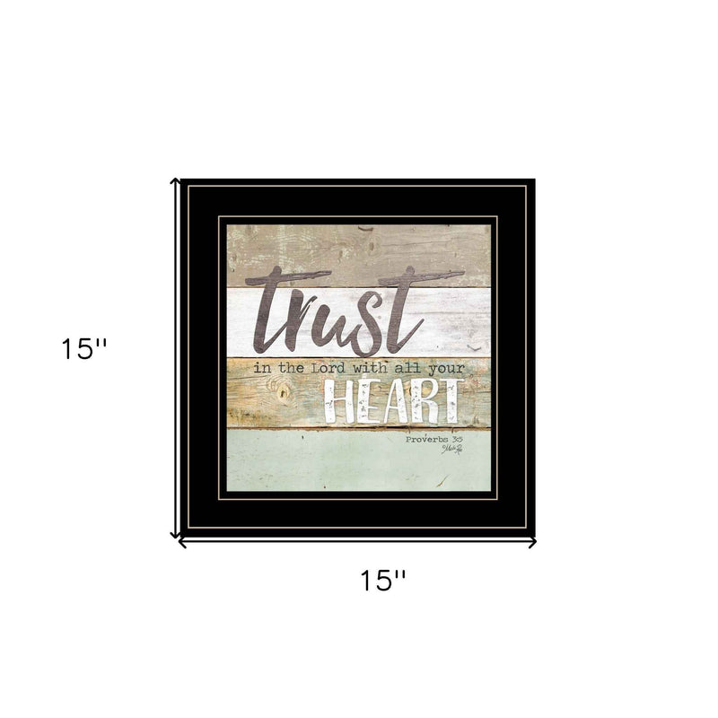 Trust In The Lord 2 Black Framed Print Wall Art
