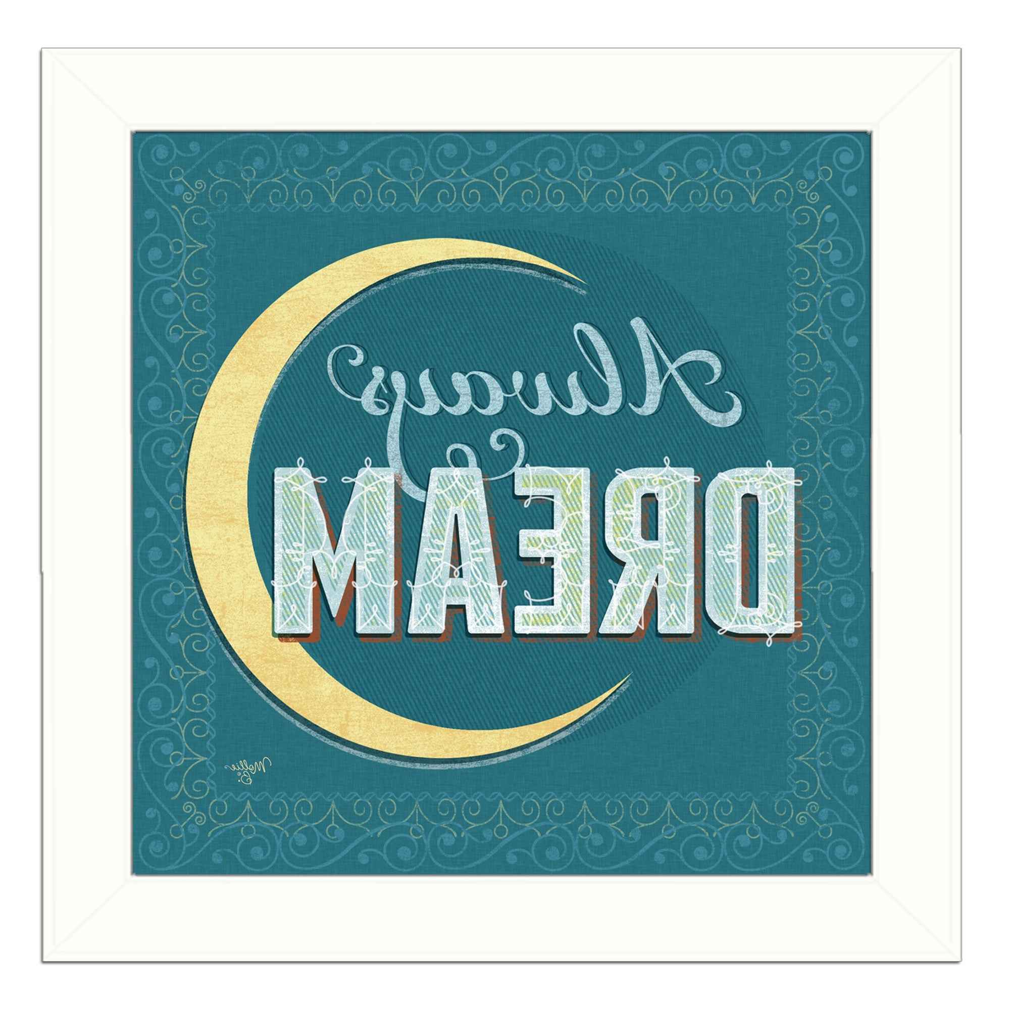 Always Dream White Framed Print Wall Art