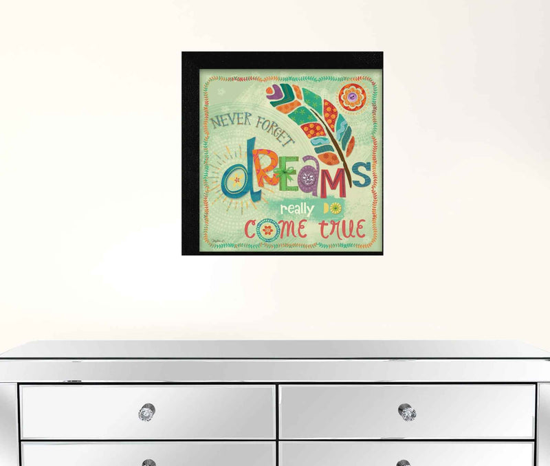 Dreams Come True Black Framed Print Wall Art