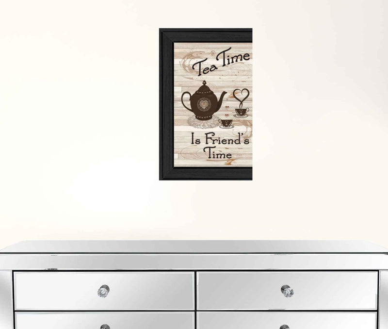 Tea Time 2 Black Framed Print Wall Art
