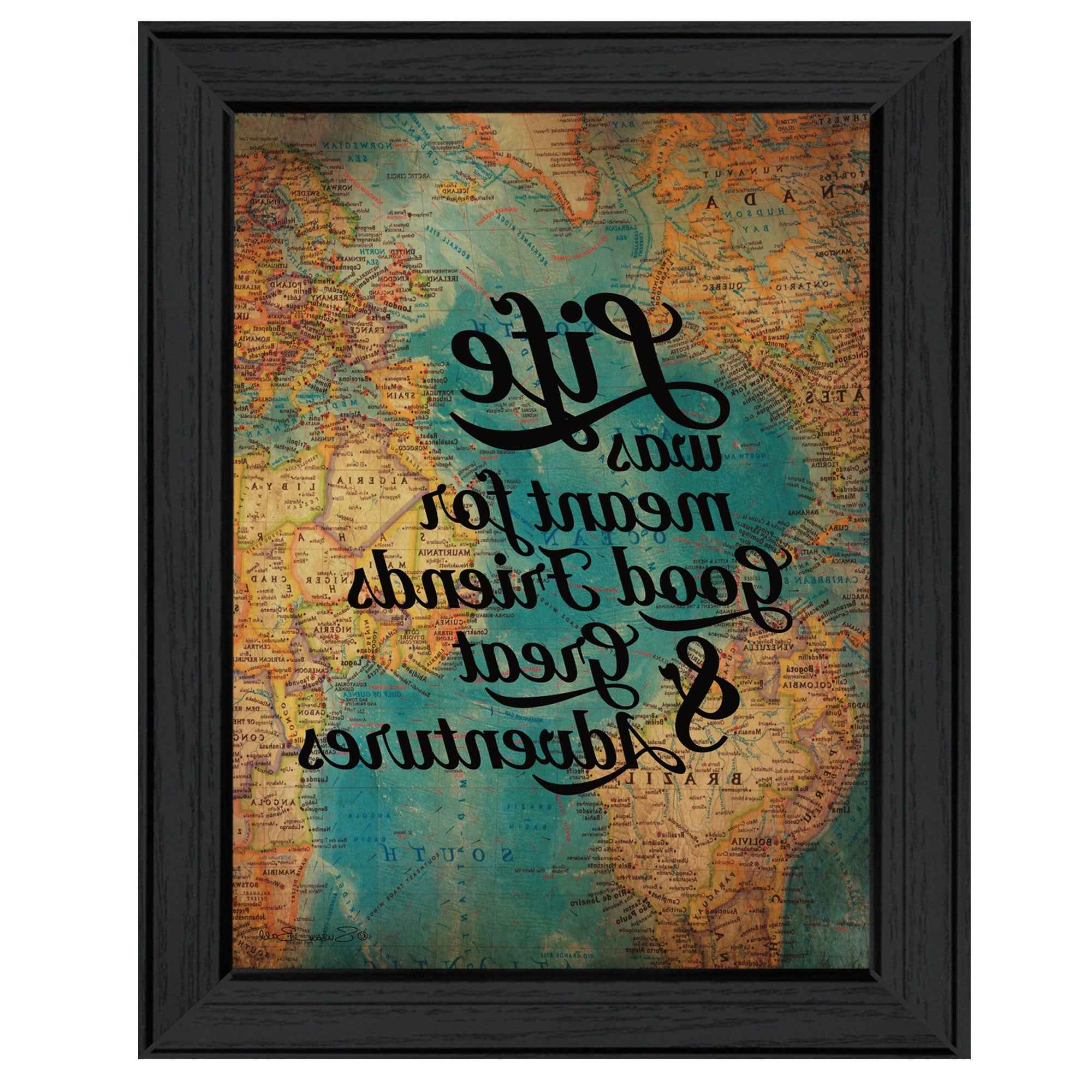 Good Friends 1 Black Framed Print Wall Art