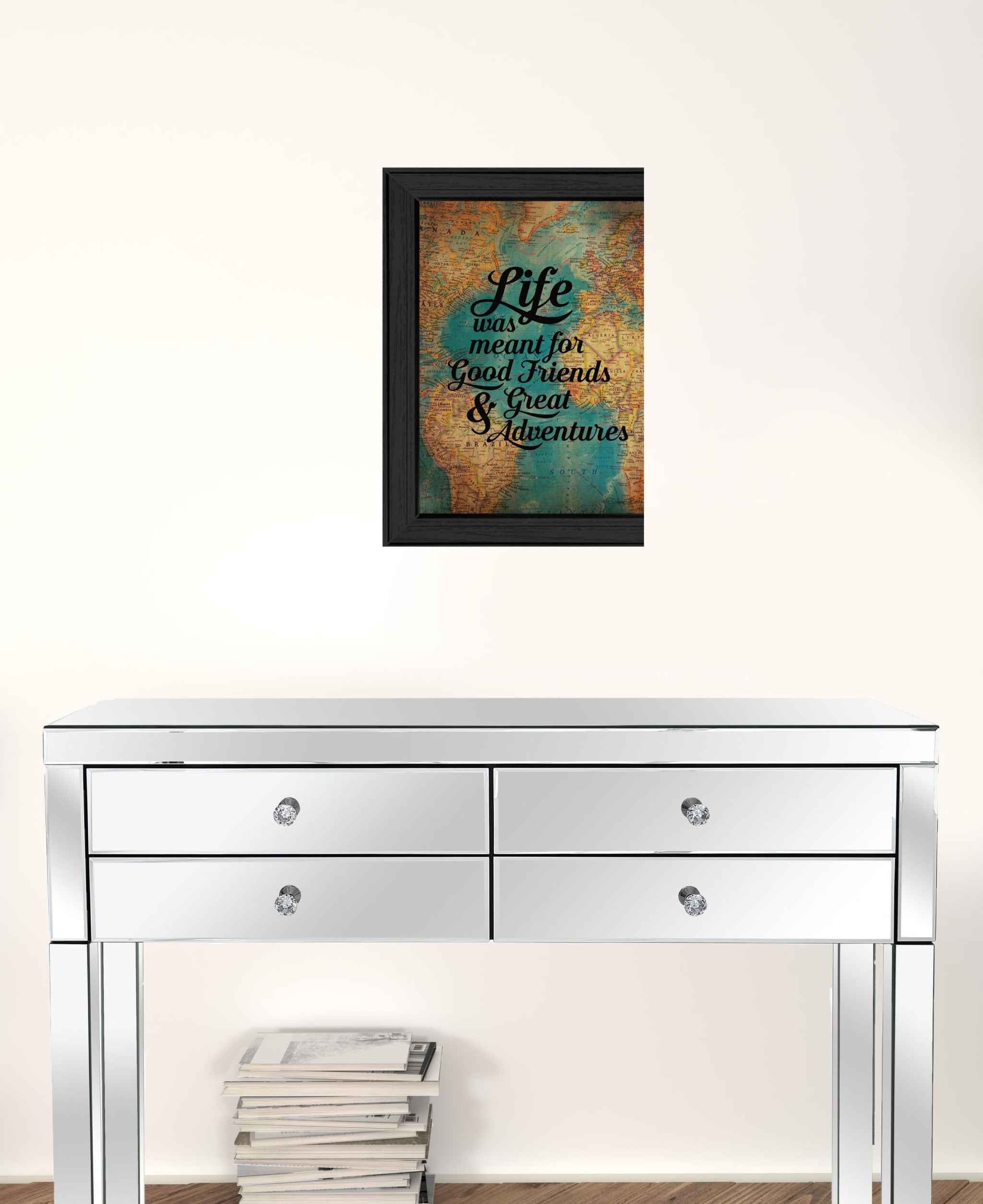 Good Friends 1 Black Framed Print Wall Art