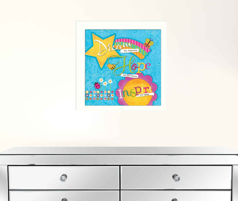 Dream For Tomorrow White Framed Print Wall Art