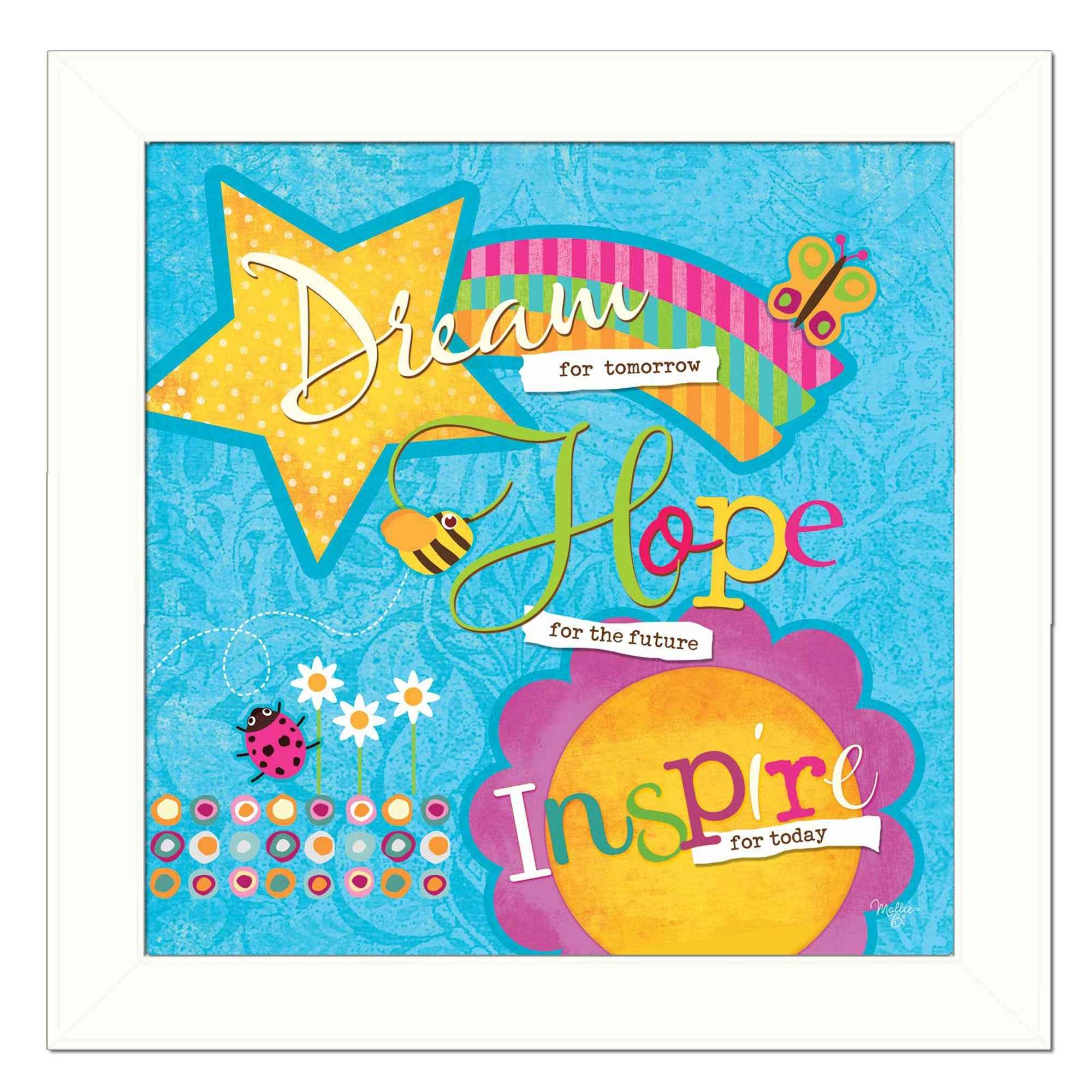 Dream For Tomorrow White Framed Print Wall Art