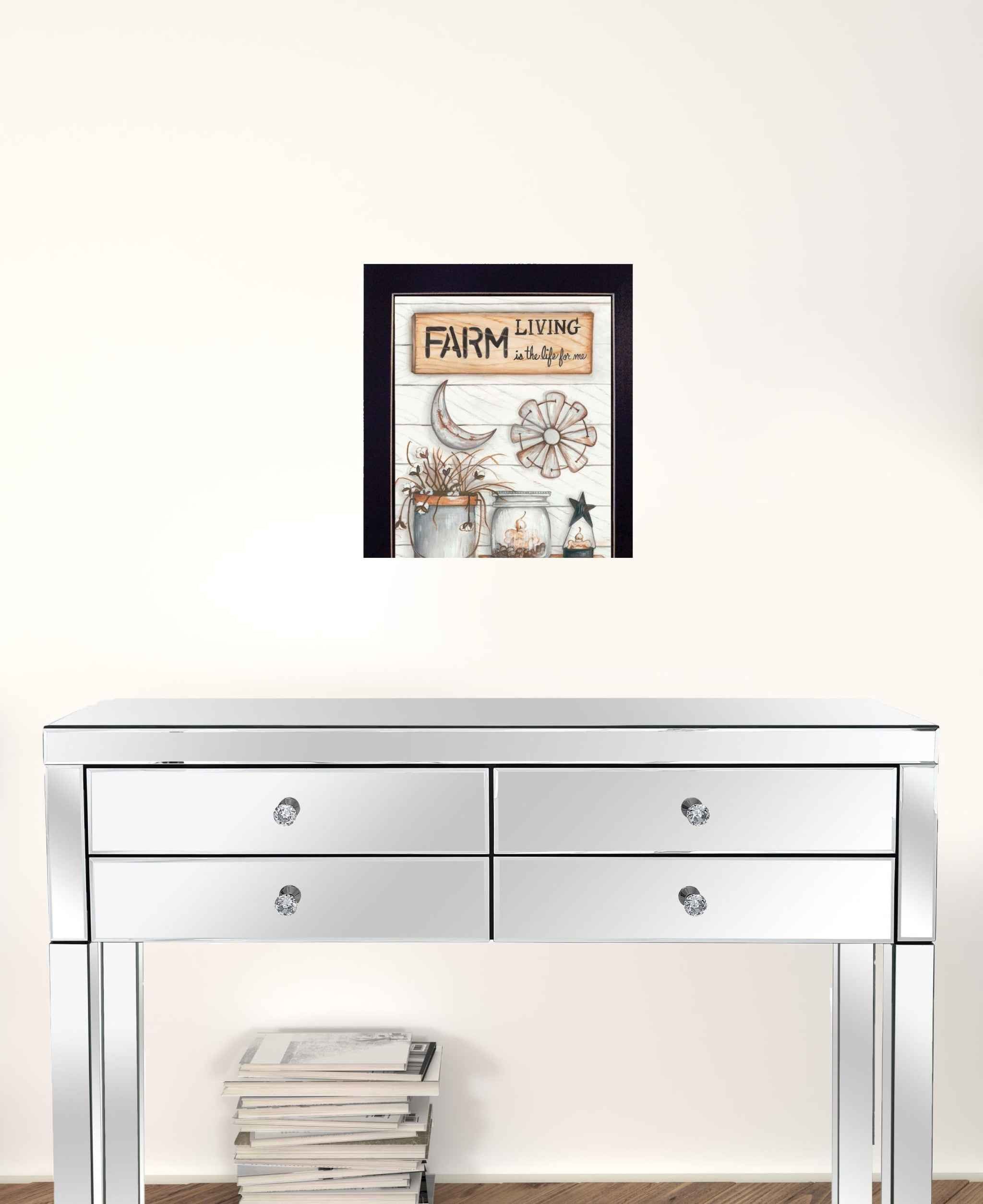 Set Of Two Farm Living 1 Black Framed Print Wall Art