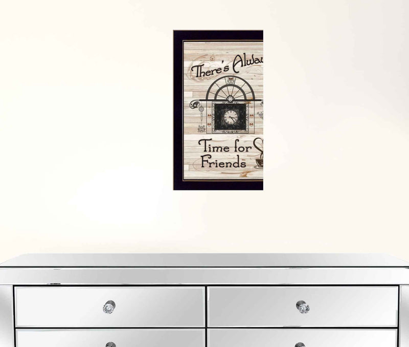 Time For Friends 3 Black Framed Print Wall Art