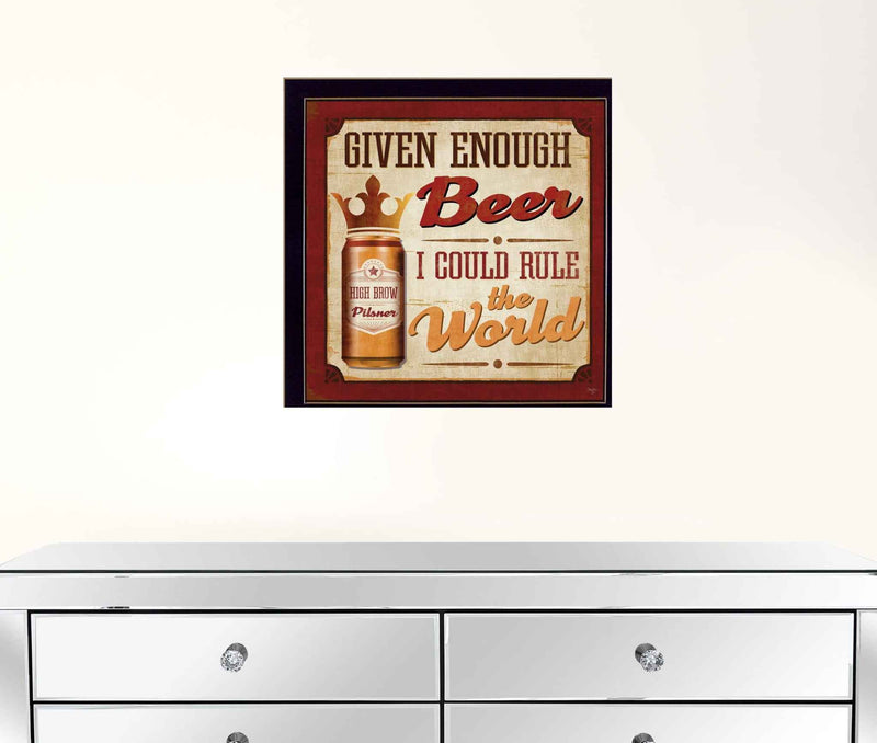 I Could Rule The World Black Framed Print Wall Art