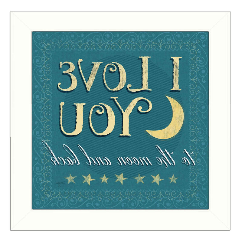 I Love You 2 White Framed Print Wall Art