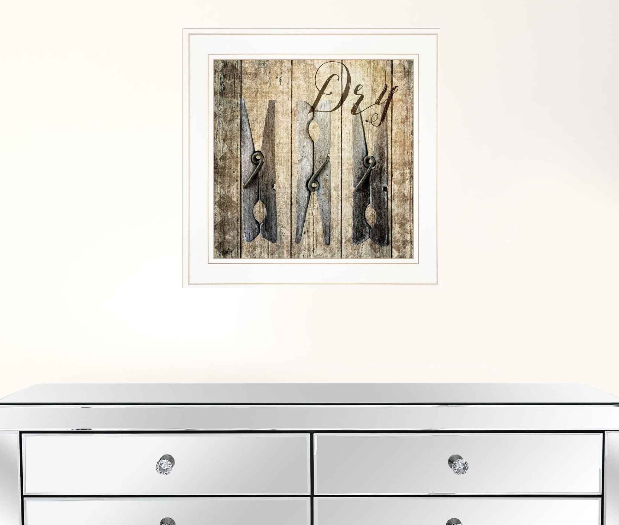 Dry 1 White Framed Print Wall Art