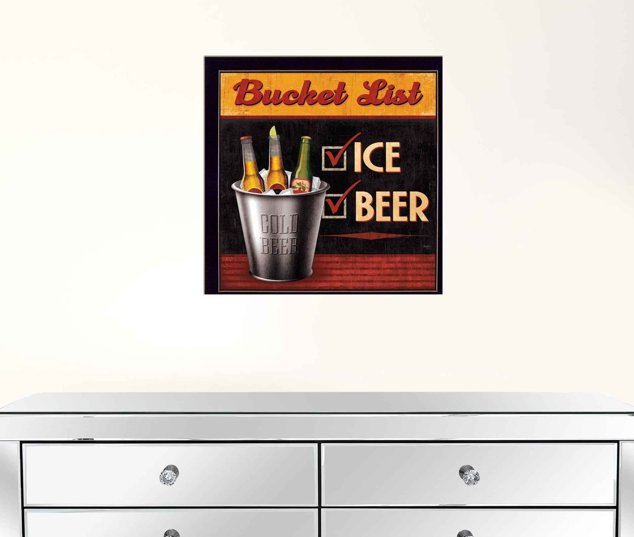 Bucket List Black Framed Print Wall Art