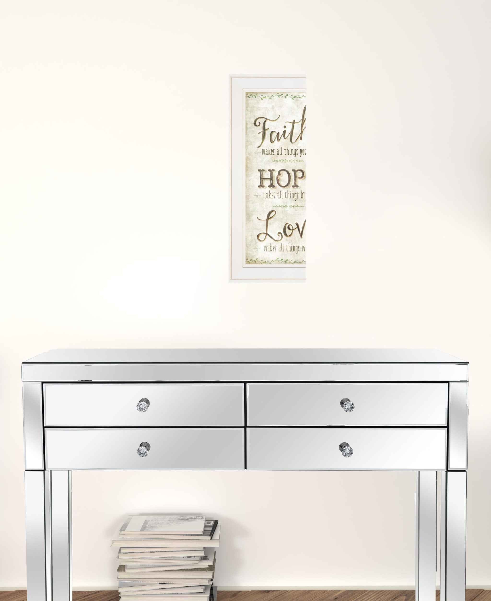 Faith 1 White Framed Print Wall Art
