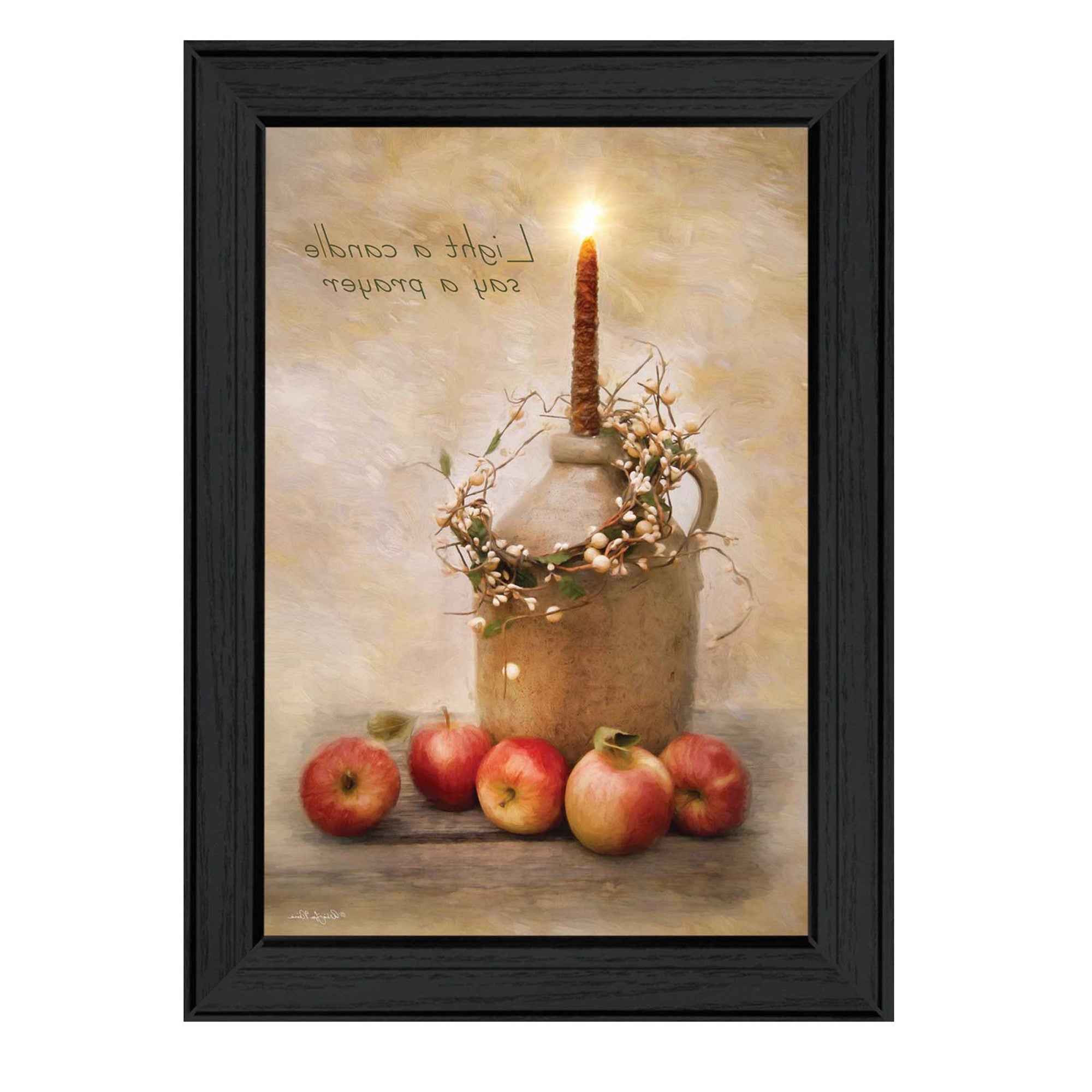 Say A Prayer 2 Black Framed Print Wall Art
