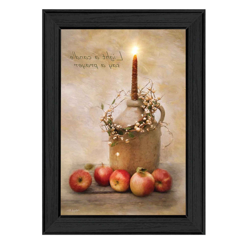 Say A Prayer 2 Black Framed Print Wall Art