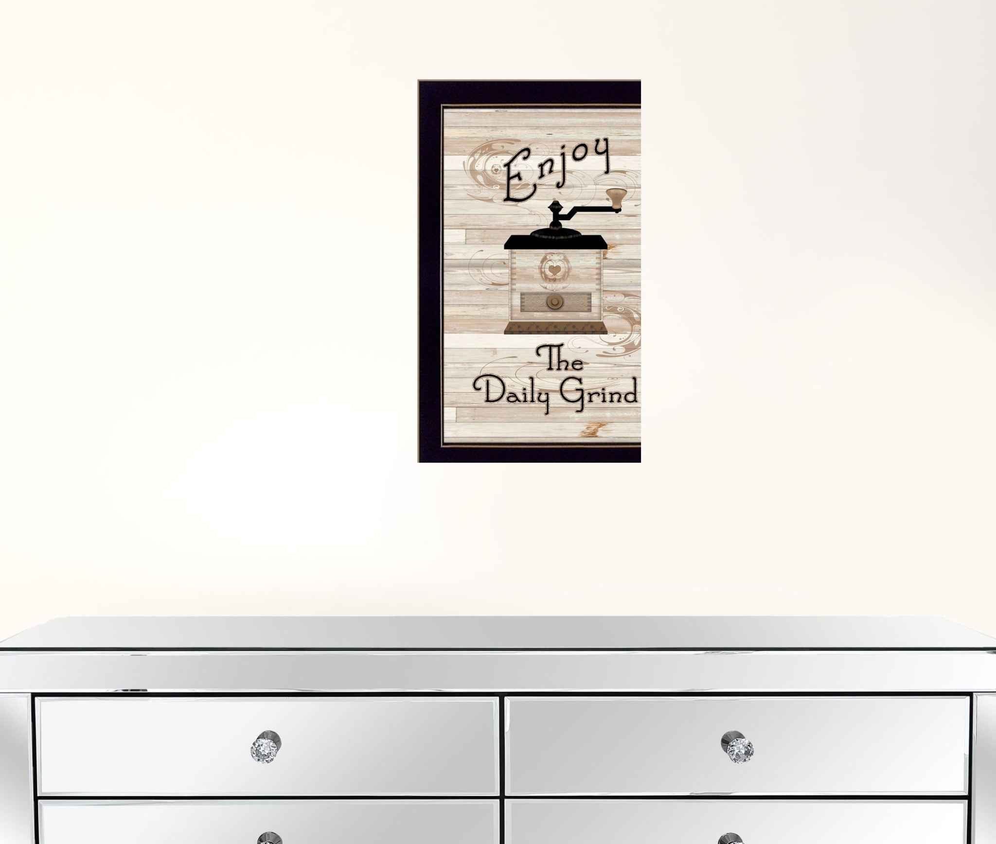 The Daily Grind 3 Black Framed Print Wall Art