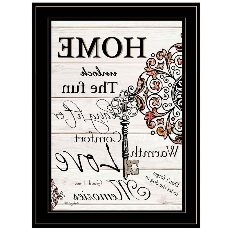 Home Or Laughter 2 Black Framed Print Wall Art