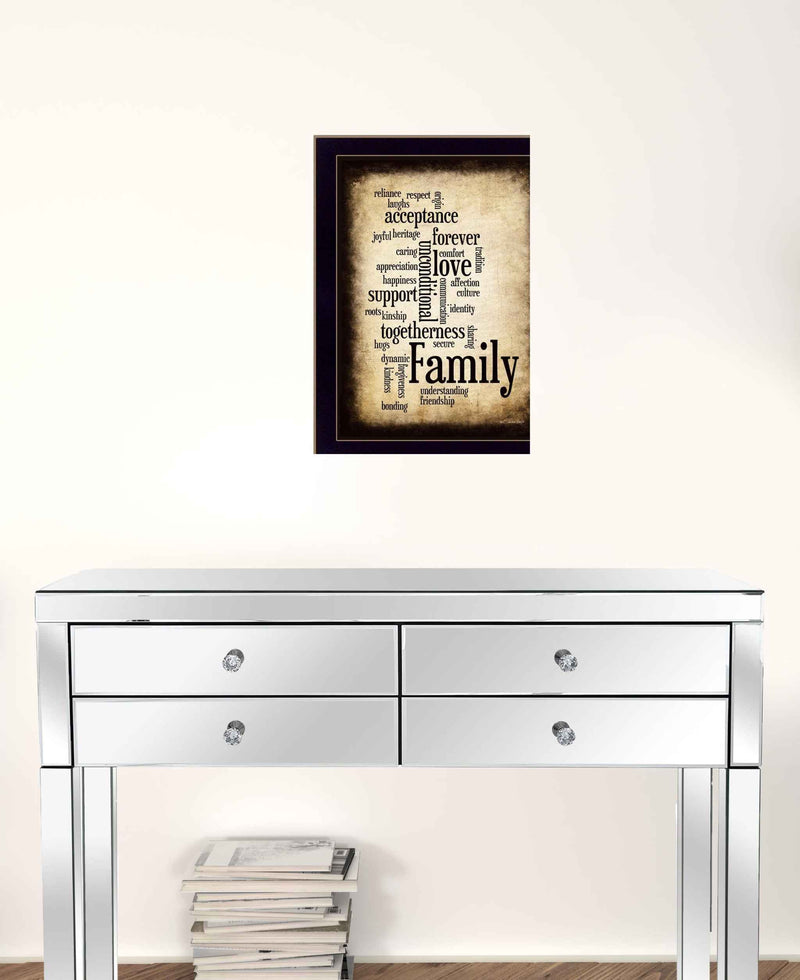 Family 11 Black Framed Print Wall Art