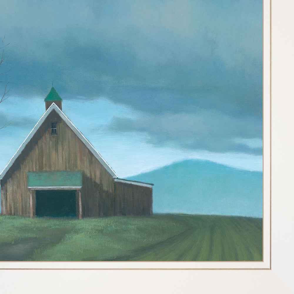 Lonesome Barn 1 White Framed Print Wall Art