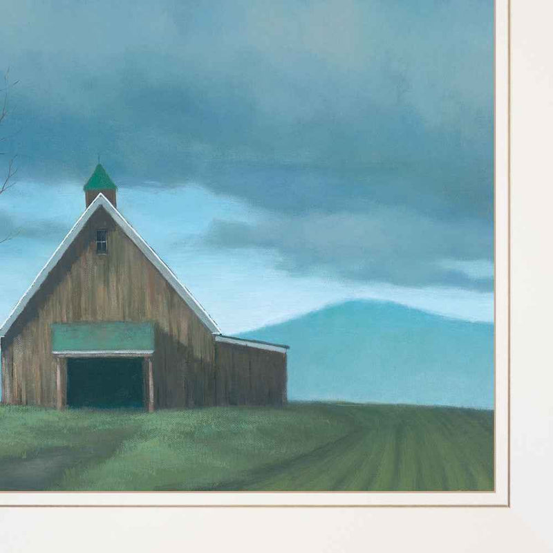 Lonesome Barn 1 White Framed Print Wall Art