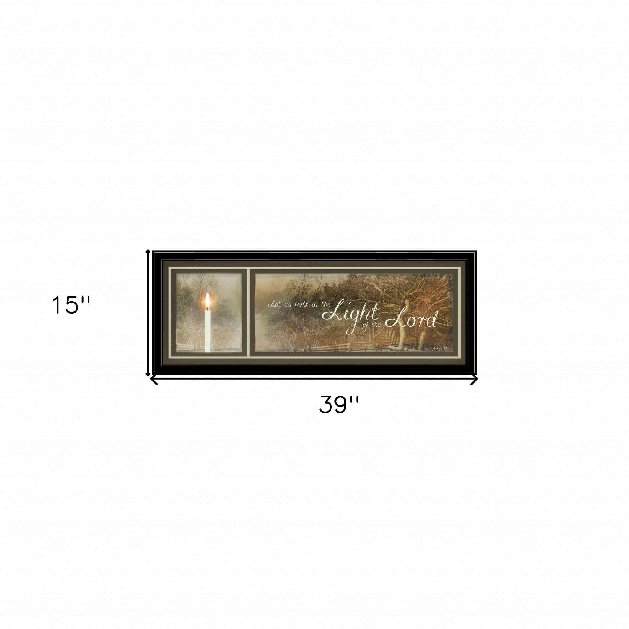 Walk In The Light 1 Black Framed Print Wall Art