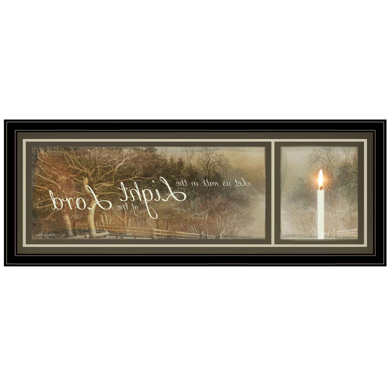 Walk In The Light 1 Black Framed Print Wall Art