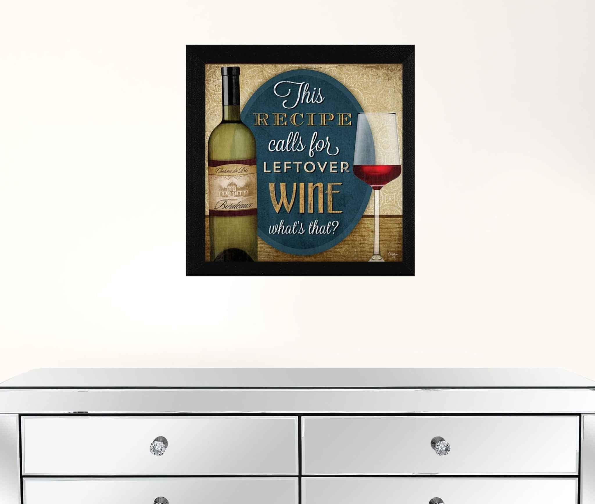Leftover Wine Black Framed Print Wall Art